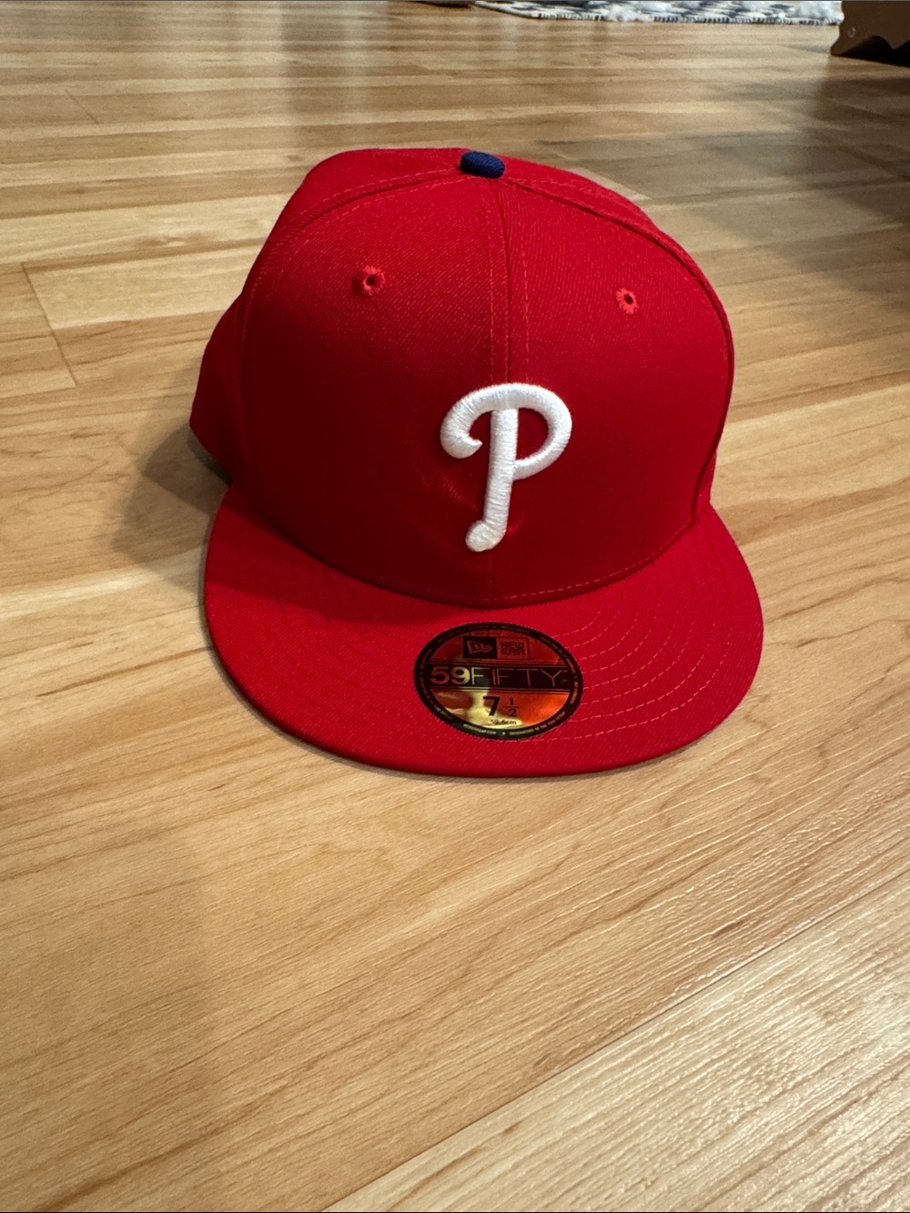 NWT New Era Red Philadelphia 'P' Embroidered Fitted Cap